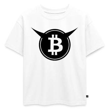 T-shirts de fans Bitcoin - T-shirt enfant oversize en coton biologique Premium - blanc - Devant - AI Model Kid Male (0cm)
