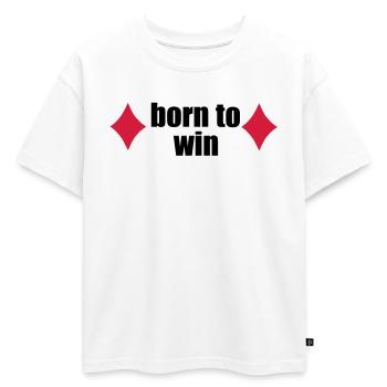 jouer au poker - T-shirt enfant oversize en coton biologique Premium - blanc - Devant - AI Model Kid Male (0cm)
