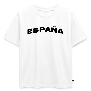 Espagne - T-shirt enfant oversize en coton biologique Premium - blanc - Devant - AI Model Kid Male (0cm)