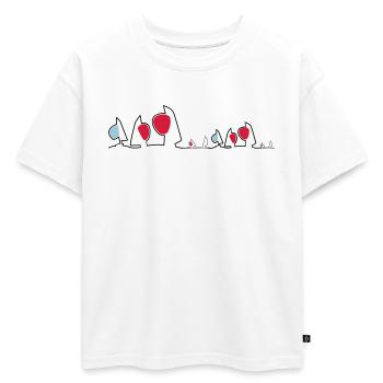 Regatta Skyline Voiliers Voiliers - T-shirt enfant oversize en coton biologique Premium - blanc - Devant - AI Model Kid Male (0cm)