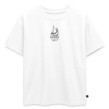 KANNA • Vieux Norrois pour « Explorer » - T-shirt enfant oversize en coton biologique Premium - blanc - Devant - AI Model Kid Male (0cm)
