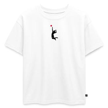 volleyball - T-shirt enfant oversize en coton biologique Premium - blanc - Devant - AI Model Kid Male (0cm)