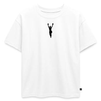boxe boxe - T-shirt enfant oversize en coton biologique Premium - blanc - Devant - AI Model Kid Male (0cm)