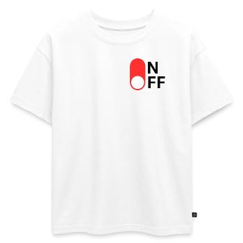 Mode ON/OFF - T-shirt enfant oversize en coton biologique Premium - blanc - Devant - AI Model Kid Male (0cm)