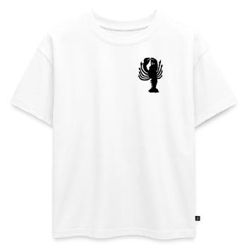 homard - T-shirt enfant oversize en coton biologique Premium - blanc - Devant - AI Model Kid Male (0cm)