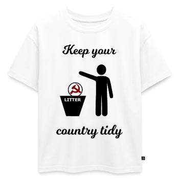 Le socialisme et le capitalisme drôle - T-shirt enfant oversize en coton biologique Premium - blanc - Devant - AI Model Kid Male (0cm)