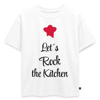 Vibrons la cuisine - T-shirt enfant oversize en coton biologique Premium - blanc - Devant - AI Model Kid Male (0cm)