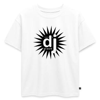 dj_at_work - Oversized Kids' Premium Organic T-Shirt - white - Front - AI Model Kid Male (0cm)