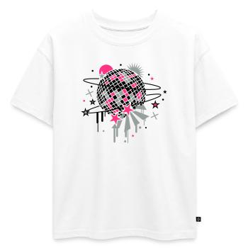 la boule disco - T-shirt enfant oversize en coton biologique Premium - blanc - Devant - AI Model Kid Male (0cm)