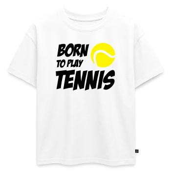 Born to play Tennis - T-shirt enfant oversize en coton biologique Premium - blanc - Devant - AI Model Kid Male (0cm)
