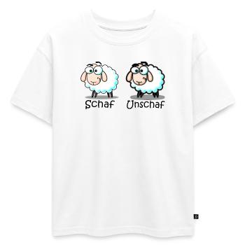 mouton - T-shirt enfant oversize en coton biologique Premium - blanc - Devant - AI Model Kid Male (0cm)