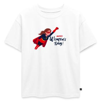 Journée internationale de la femme - T-shirt enfant oversize en coton biologique Premium - blanc - Devant - AI Model Kid Male (0cm)