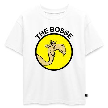 The Bosse I - T-shirt enfant oversize en coton biologique Premium - blanc - Devant - AI Model Kid Male (0cm)