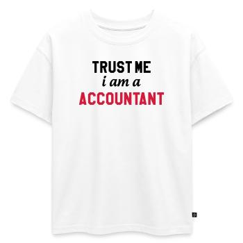 comptable / comptabilité / argent / Finance / Euro - T-shirt enfant oversize en coton biologique Premium - blanc - Devant - AI Model Kid Male (0cm)