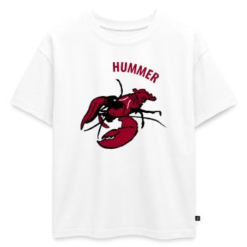 Homard - T-shirt enfant oversize en coton biologique Premium - blanc - Devant - AI Model Kid Male (0cm)
