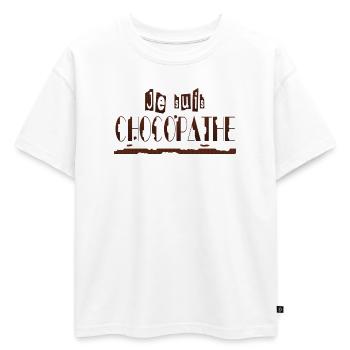 Je suis chocopathe - T-shirt enfant oversize en coton biologique Premium - blanc - Devant - AI Model Kid Male (0cm)