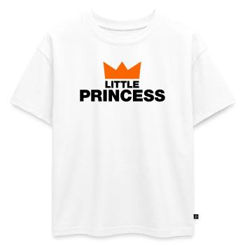 Petite princesse avec couronne - T-shirt enfant oversize en coton biologique Premium - blanc - Devant - AI Model Kid Male (0cm)