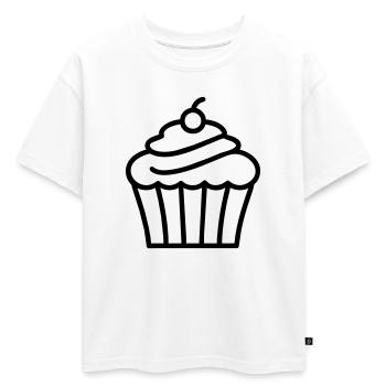 Cupcake - T-shirt enfant oversize en coton biologique Premium - blanc - Devant - AI Model Kid Male (0cm)