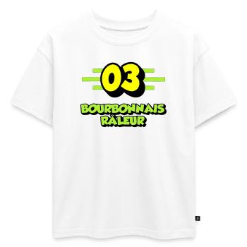 Bourbonnais râleur - T-shirt enfant oversize en coton biologique Premium - blanc - Devant - AI Model Kid Male (0cm)