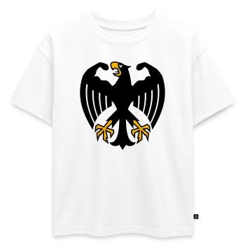 German Fitness Federal Eagle avec des muscles - T-shirt enfant oversize en coton biologique Premium - blanc - Devant - AI Model Kid Male (0cm)
