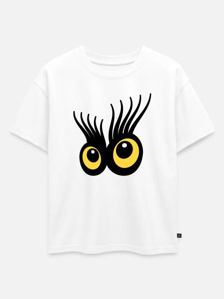 Eyes - Oversized Kids' Premium Organic T-Shirt - white