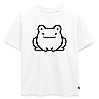 grenouille - T-shirt enfant oversize en coton biologique Premium - blanc - Devant - AI Model Kid Male (0cm)