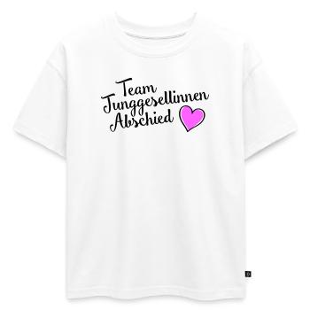 Équipe de jeune fille - T-shirt enfant oversize en coton biologique Premium - blanc - Devant - AI Model Kid Male (0cm)