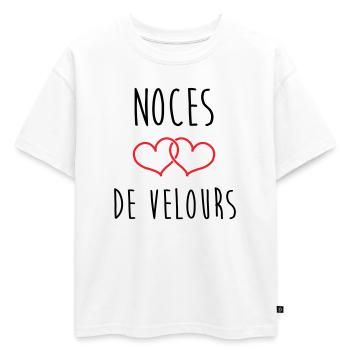 noces de velours 29 ans de mariage - T-shirt enfant oversize en coton biologique Premium - blanc - Devant - AI Model Kid Male (0cm)