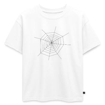 toile d’araignée - T-shirt enfant oversize en coton biologique Premium - blanc - Devant - AI Model Kid Male (0cm)