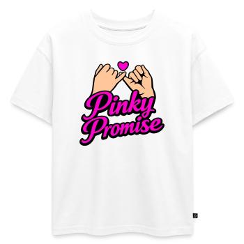 T-shirt Promis Cœur Promis Mot d’Honneur - T-shirt enfant oversize en coton biologique Premium - blanc - Devant - AI Model Kid Male (0cm)