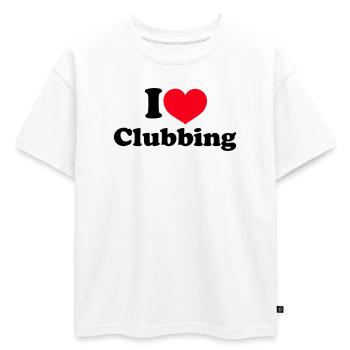 J’adore sortir en boîte - T-shirt enfant oversize en coton biologique Premium - blanc - Devant - AI Model Kid Male (0cm)