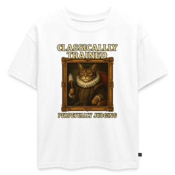 Formé classiquement Jugement perpétuel Renaissanc - T-shirt enfant oversize en coton biologique Premium - blanc - Devant - AI Model Kid Male (0cm)