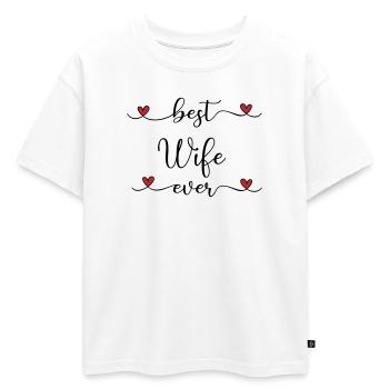 Best wife - Oversized Kids' Premium Organic T-Shirt - white - Front - AI Model Kid Male (0cm)