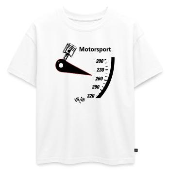 Compteur de vitesse pour sport automobile - T-shirt enfant oversize en coton biologique Premium - blanc - Devant - AI Model Kid Male (0cm)
