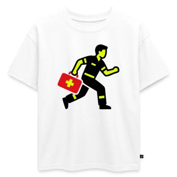Paramedic Emergency Doctor Emergency Kit - Oversized Kids' Premium Organic T-Shirt - white - Front - AI Model Kid Male (0cm)