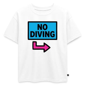 Piscine sans panneau de plongée rétro - T-shirt enfant oversize en coton biologique Premium - blanc - Devant - AI Model Kid Male (0cm)