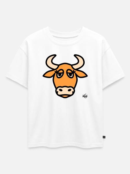 Stier groß - Oversized Kinder Premium Organic T-Shirt - Weiß