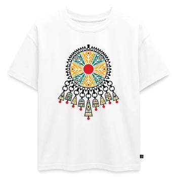 Bijoux de Kabylie - T-shirt enfant oversize en coton biologique Premium - blanc - Devant - AI Model Kid Male (0cm)