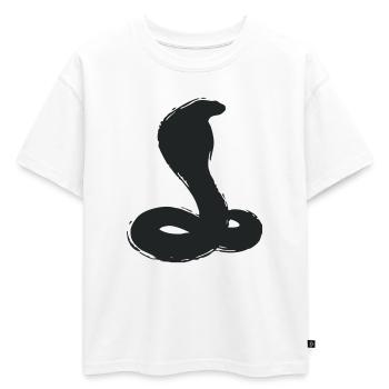Mascotte Cobra Silhouette Snake eSport - T-shirt enfant oversize en coton biologique Premium - blanc - Devant - AI Model Kid Male (0cm)