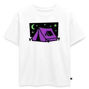 Logo de la soirée sous chapiteau du festival - T-shirt enfant oversize en coton biologique Premium - blanc - Devant - AI Model Kid Male (0cm)
