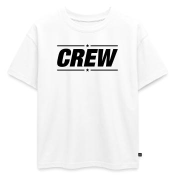 équipage - T-shirt enfant oversize en coton biologique Premium - blanc - Devant - AI Model Kid Male (0cm)