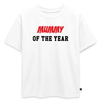 Maman de l'année - Fête des Mères - T-shirt enfant oversize en coton biologique Premium - blanc - Devant - AI Model Kid Male (0cm)
