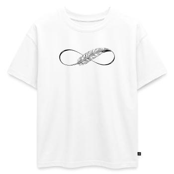 Cute Lines Infinity Spring - Oversized Kids' Premium Organic T-Shirt - white - Front - AI Model Kid Male (0cm)