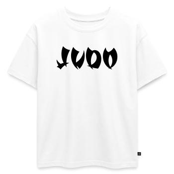 judo - T-shirt enfant oversize en coton biologique Premium - blanc - Devant - AI Model Kid Male (0cm)