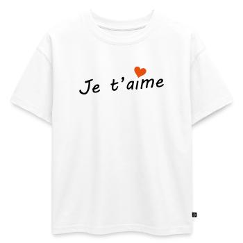 Je t'aime  - T-shirt enfant oversize en coton biologique Premium - blanc - Devant - AI Model Kid Male (0cm)