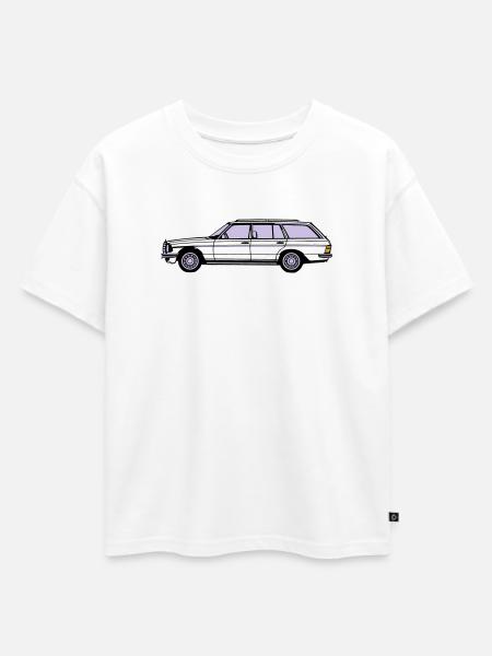 MB W123 T Model Kombi ...(25) - Oversized Kinder Premium Organic T-Shirt - Weiß