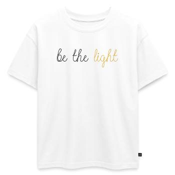 Soyez la lumière ! - T-shirt enfant oversize en coton biologique Premium - blanc - Devant - AI Model Kid Male (0cm)