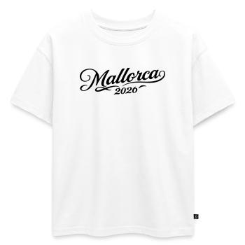 Majorque 2026 - T-shirt enfant oversize en coton biologique Premium - blanc - Devant - AI Model Kid Male (0cm)