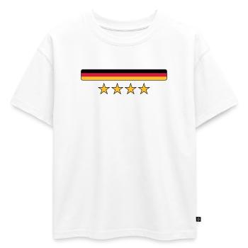 Deutschland - T-shirt enfant oversize en coton biologique Premium - blanc - Devant - AI Model Kid Male (0cm)