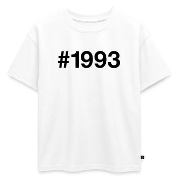 Hashtag vintage 1993 33e anniversaire - T-shirt enfant oversize en coton biologique Premium - blanc - Devant - AI Model Kid Male (0cm)